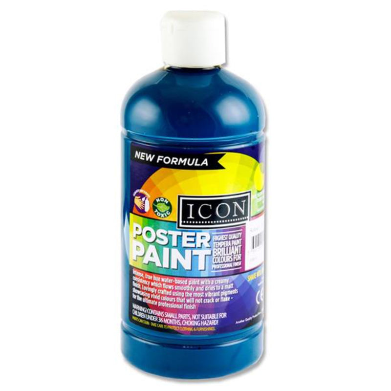 icon-poster-paint-500ml-turquoise|Stationery Superstore UK
