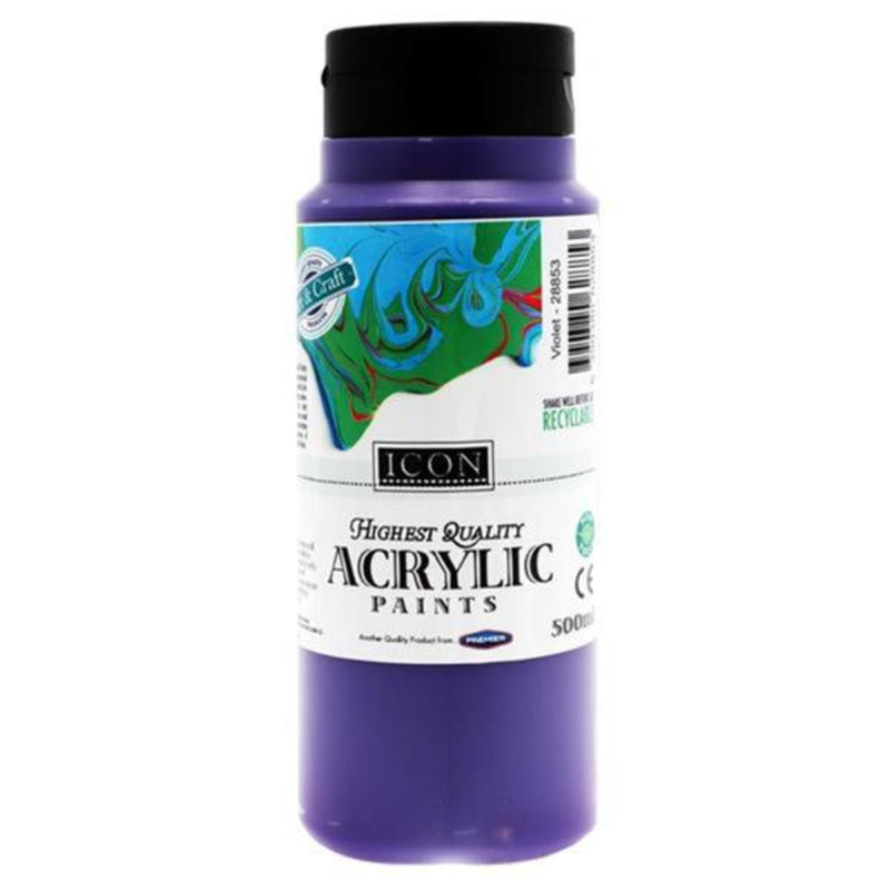 Icon Highest Quality Acrylic Paint - 500ml - Violet