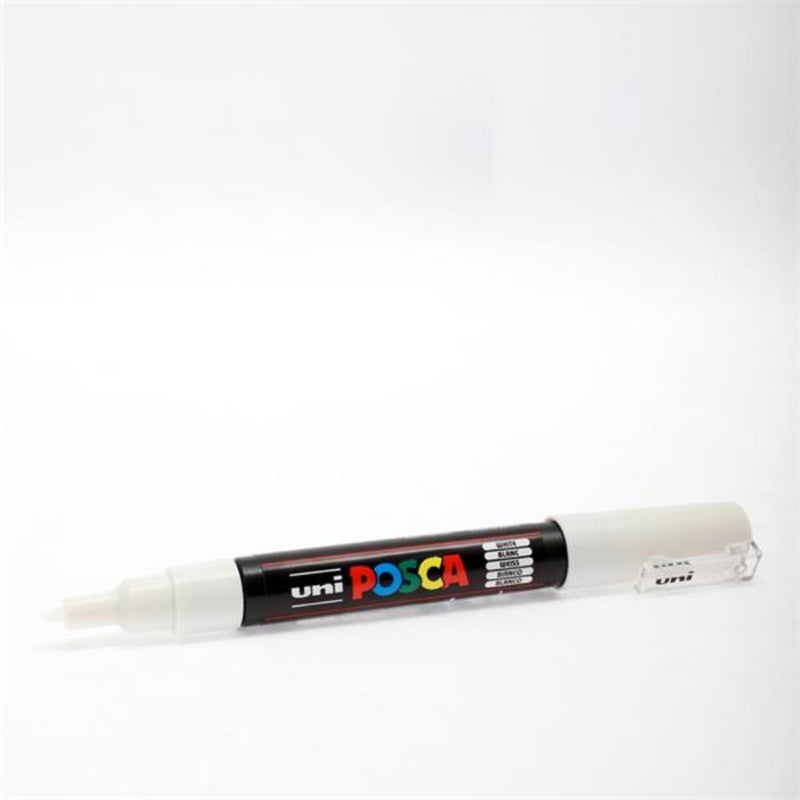 Uni Posca PC-1M 0.7mm Round Tip Ultra Fine Permanent Marker - White