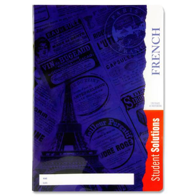 Student Solutions A4 Durable Cover Subject Notebook - 120 Pages - French