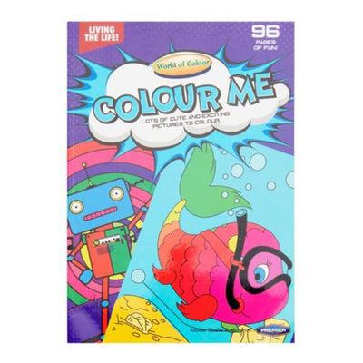 World of Colour A4 Perforated Colour Me Colouring Book - 96 Pages - Living the Life!