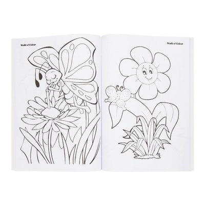 World of Colour A4 Perforated Colour Me Colouring Book - 96 Pages - Back to Nature