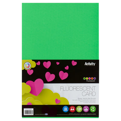 premier-a4-activity-card-160gsm-fluorescent-40-sheets|Stationery Superstore UK