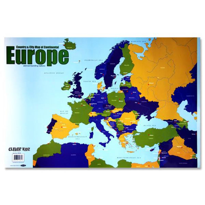 Clever Kidz Wall Chart - Map of Europe