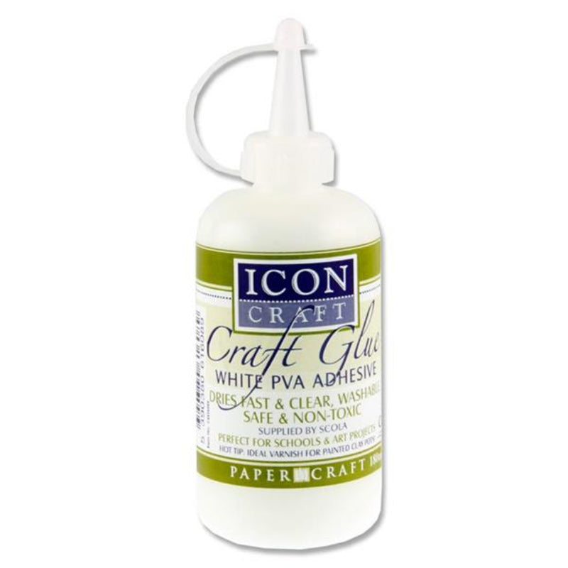Icon White PVA Craft Glue - 180ml