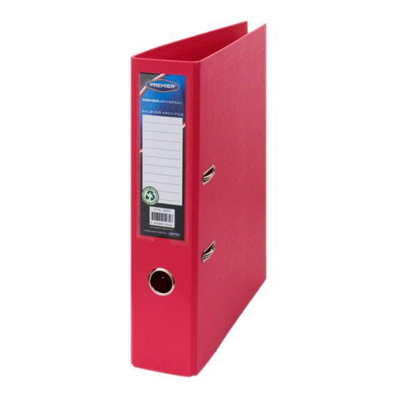 Premier Universal A4 Lever Arch File - Pink