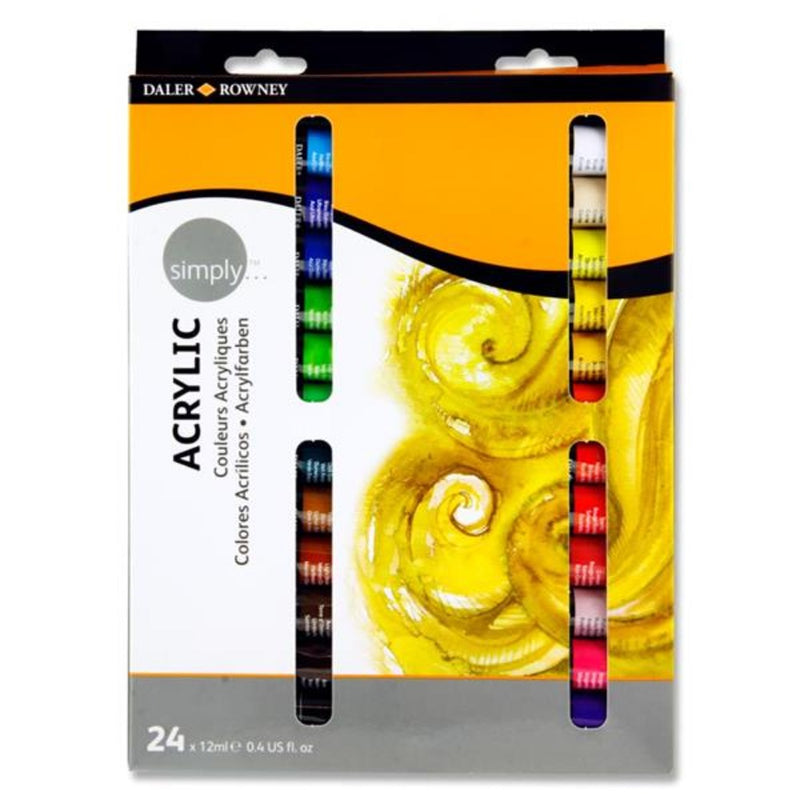 Daler Rowney Simply... Acrylic Paints - Pack of 24