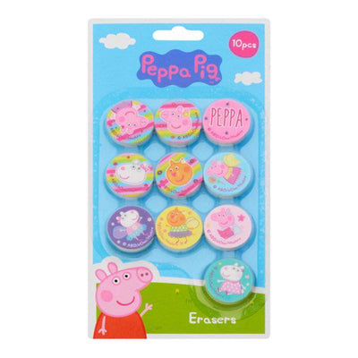 peppa-pig-erasers-pack-of-10|Stationery Superstore UK
