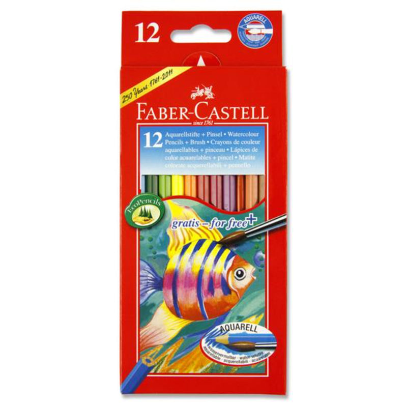 Faber-Castell Water Colour Pencils with Brush - Box of 12