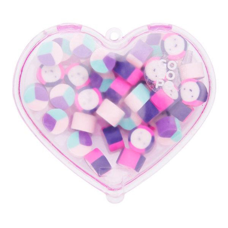 GOGOPO Mini Erasers in Heart Case - Purple Heart