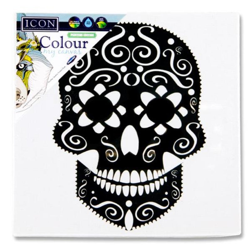 Icon Colour My Canvas 100X100mm - Day of the Dead