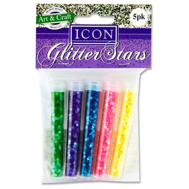 Icon Glitter Stars - Pastel - 5 Tubes
