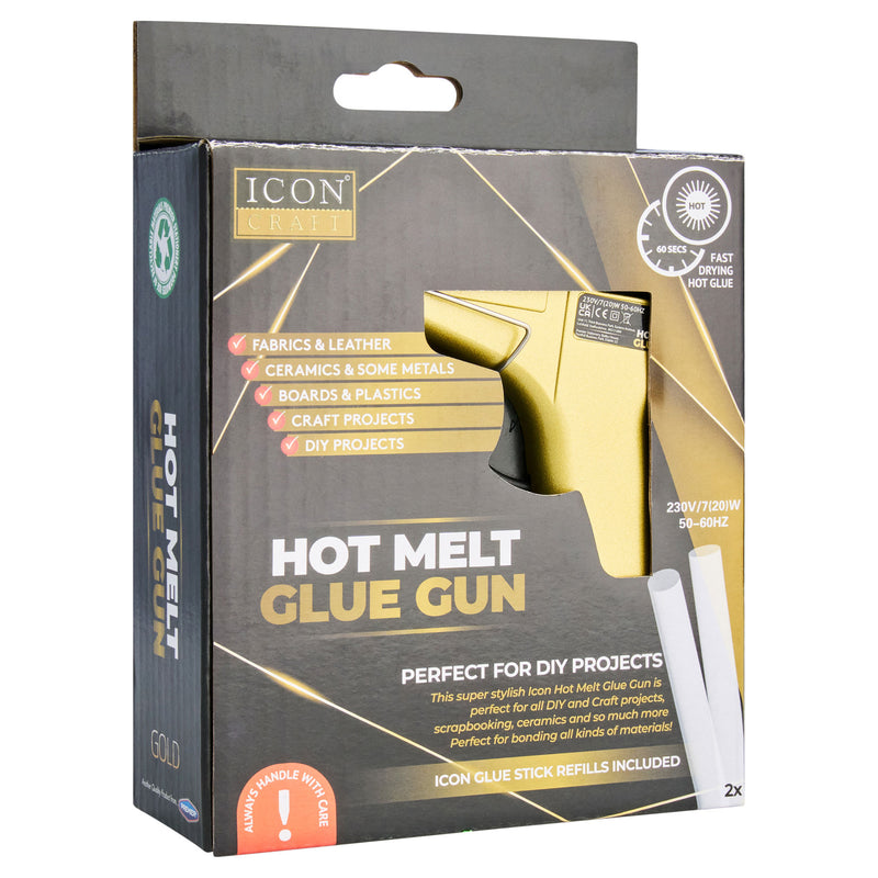 Icon Hot Melt Mini Glue Gun - Golden
