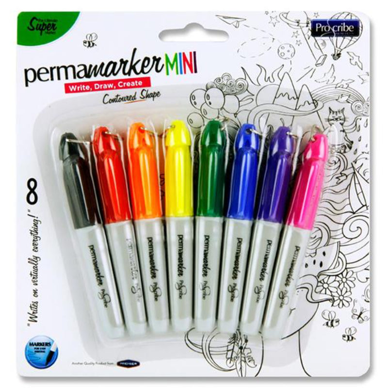 Pro:Scibe Mini Permanent Markers - Pack of 8