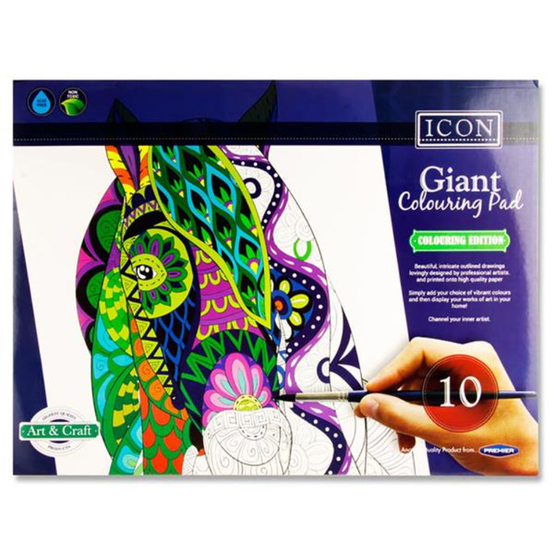 Icon Giant Colouring Pad - 615x455mm - 10 Drawings
