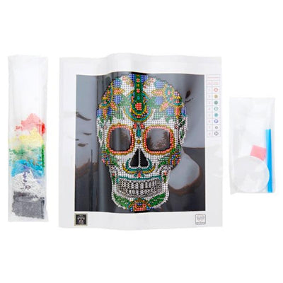 Icon Diamond Painting Kit 20x20cm - Day Of The Dead - Skull
