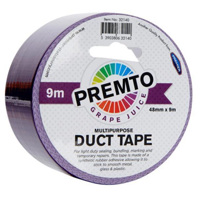 Premto Multipurpose Duct Tape - 48mm x 9m - Grape Juice Purple