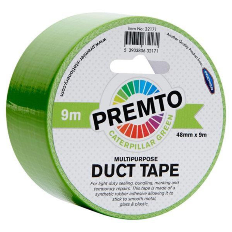 Premto Multipurpose Duct Tape - 48mm x 9m - Caterpillar Green