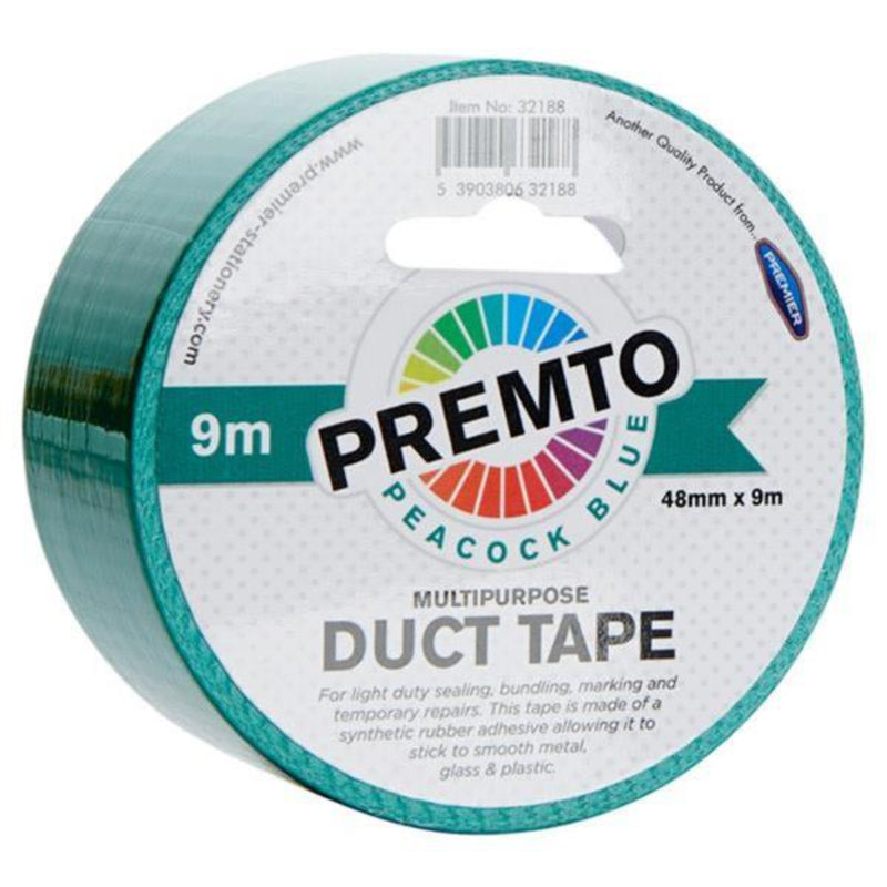 Premto Multipurpose Duct Tape - 48mm x 9m - Peacock Blue