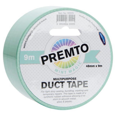 premto-pastel-multipurpose-duct-tape-48mm-x-9m-mint-magic-green|Stationery Superstore UK