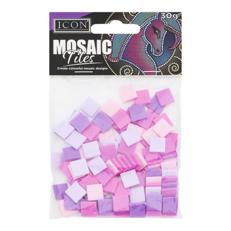 Icon Mosaic Tiles - Purple