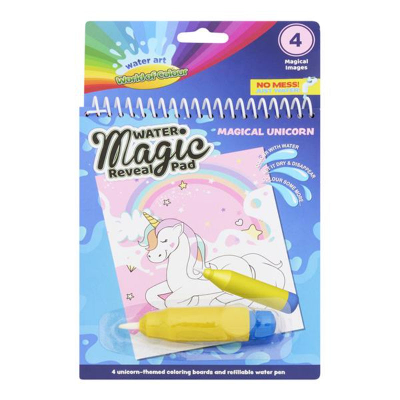 World of Colour Water Magic Reveal Pad and Water Pen - Magical Unicorn