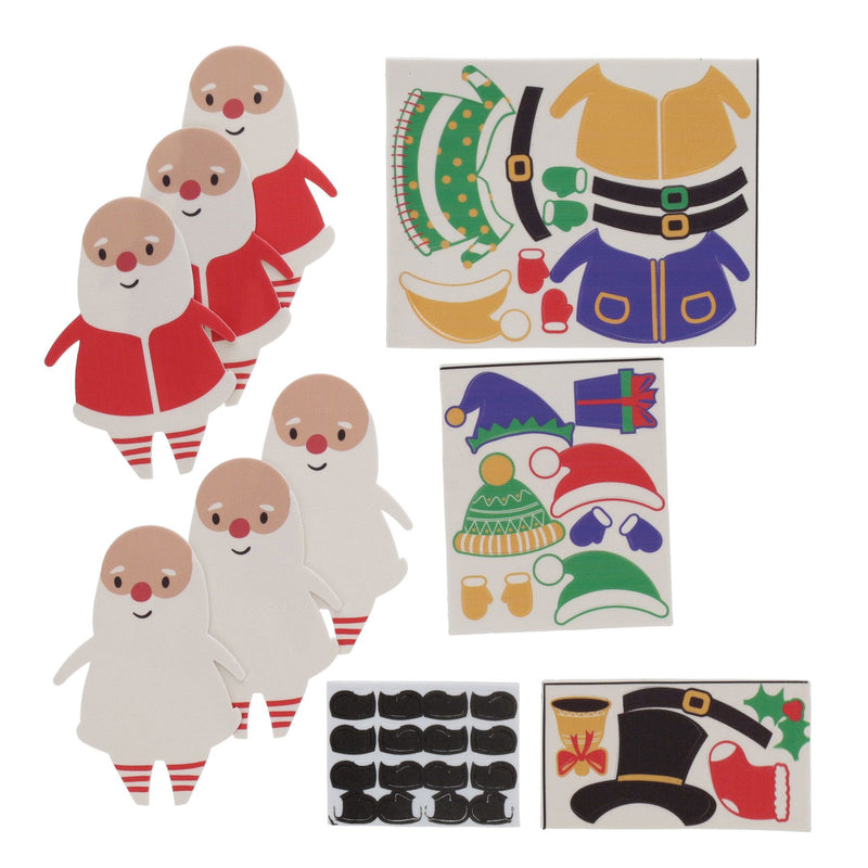 Crafty Bitz Christmas Crafting - Santa Decorations - Pack of 6