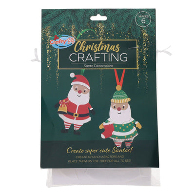 Crafty Bitz Christmas Crafting - Santa Decorations - Pack of 6
