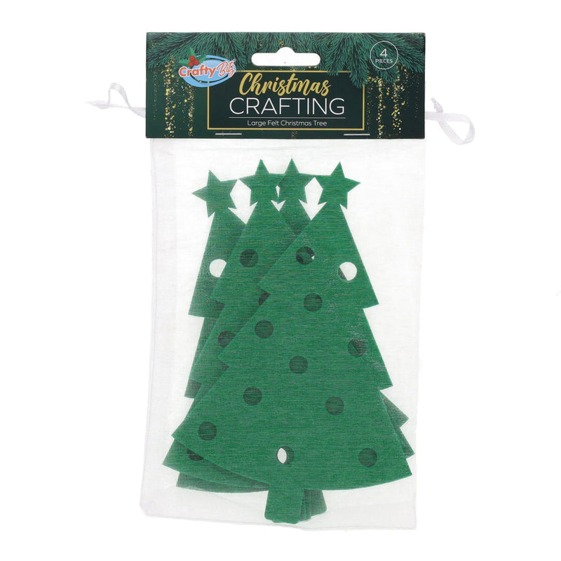 Crafty Bitz Christmas Crafting - Large Felt Christmas Tree - Pack of 4