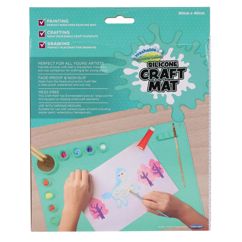 World of Colour Washable Silicone Craft Mat - Mint