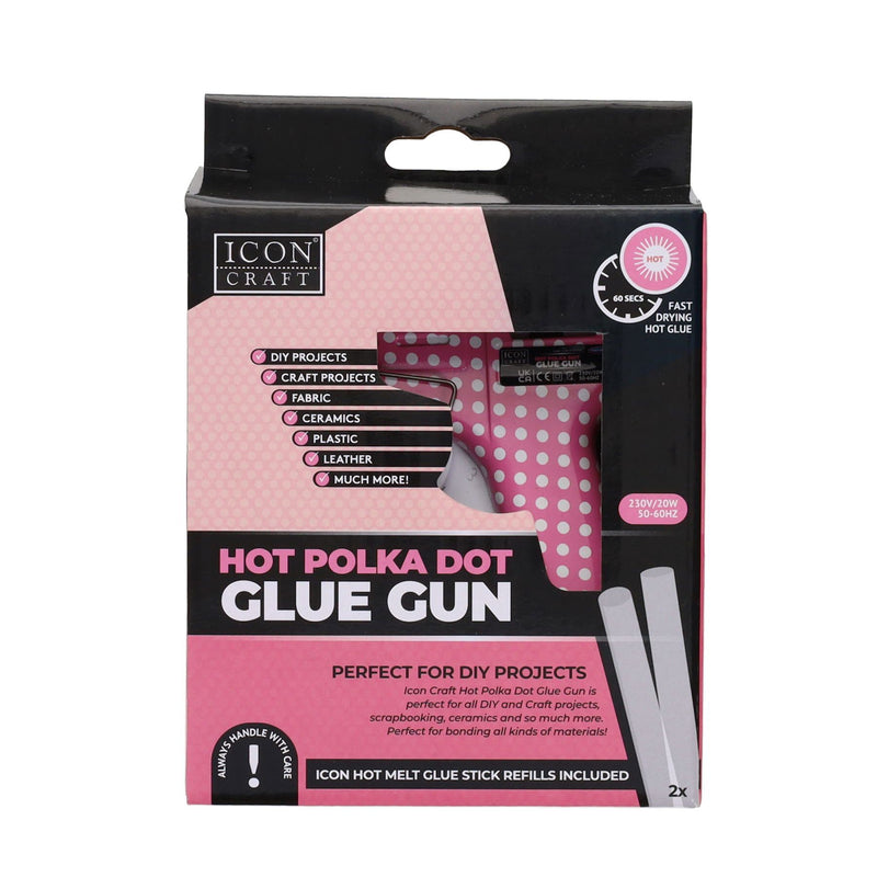 Icon Glue Gun - Polka Dot Pink