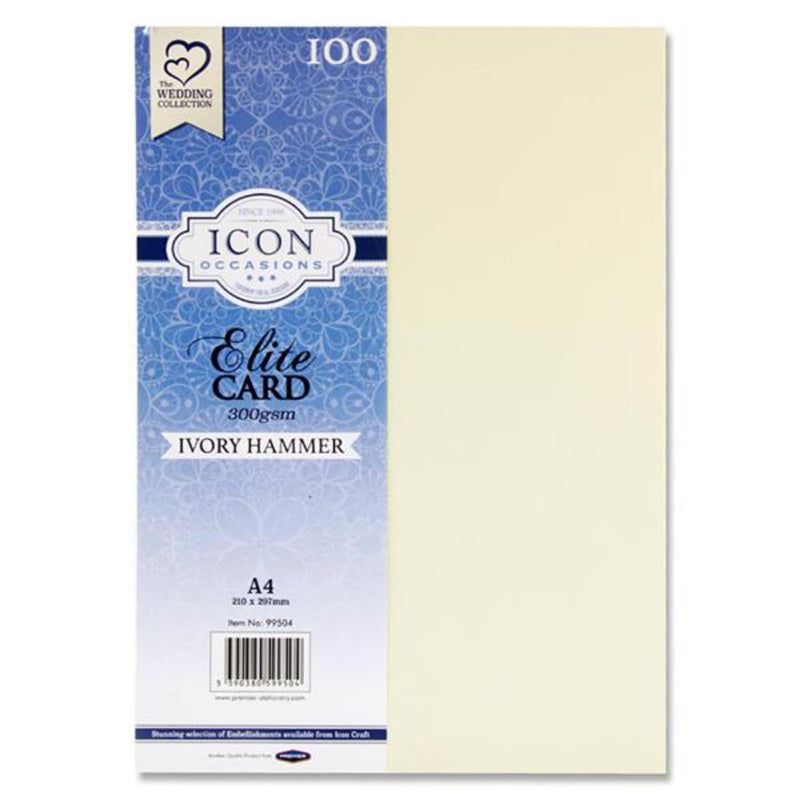 Icon Occasions A4 Hammer Card - 300gsm - Ivory - Pack of 100