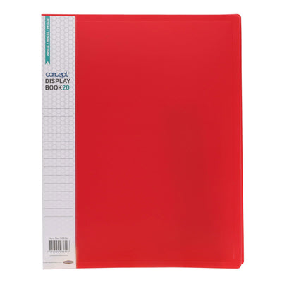 Concept A4 20 Pocket Display Book - Red
