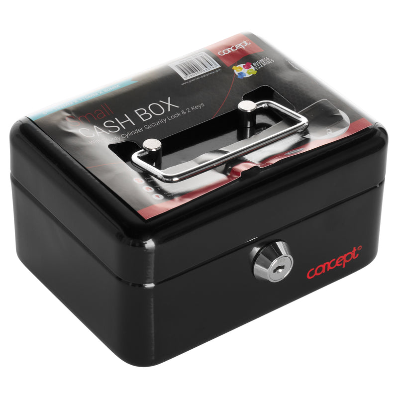 Concept 6 Metal Cash Box Black