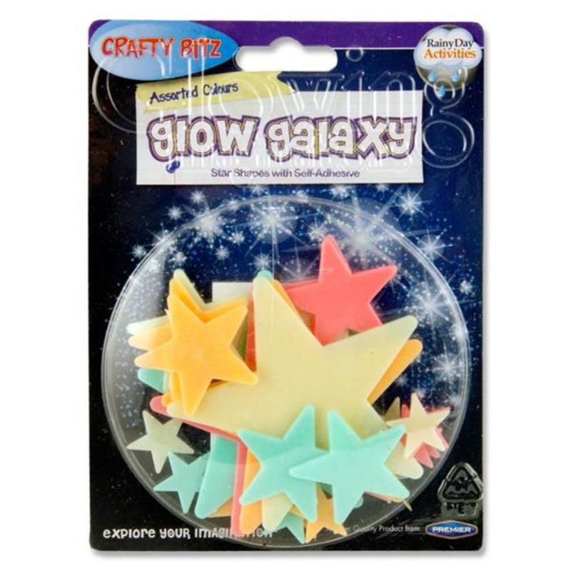 Crafty Bitz Glow In The Dark Galaxy Stickers - Stars
