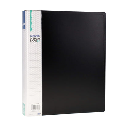 Concept A4 80 Pocket Display Book - Black