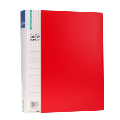 Concept A4 80 Pocket Display Book - Red