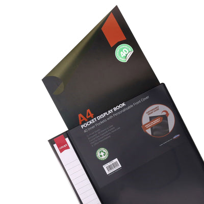 Concept A4 Display Book - Black - 40 Pocket