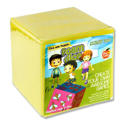 Clever Kidz 5 Create Your Own Games Foam Dice - 1 Dice with Pockets