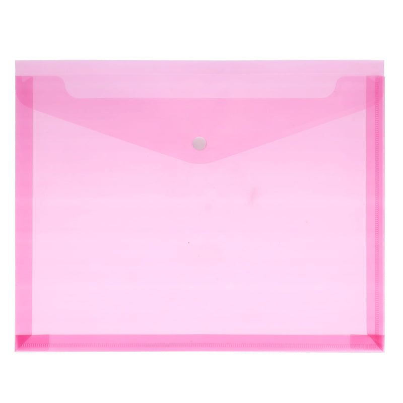 A4 Extra Capacity Document Wallet - Pink