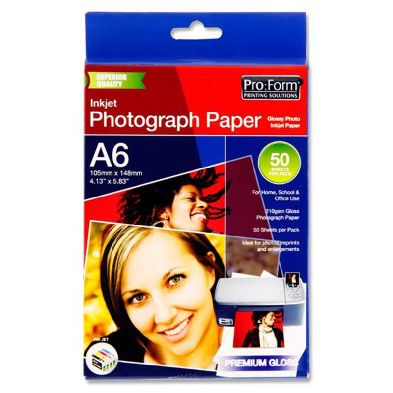 Pro:Form A6 Photograph Inkjet Paper - 50 Sheets