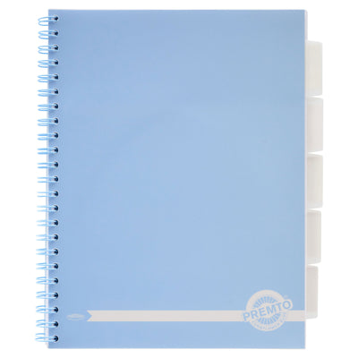 Premto Pastel A4 Wiro Project Book - 5 Subjects - 250 Pages - Cornflower Blue