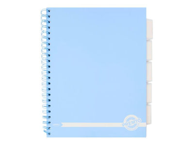 Premto Pastel A4 Wiro Project Book - 5 Subjects - 200 Pages - Cornflower Blue