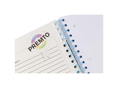 Premto Pastel A4 Wiro Project Book - 5 Subjects - 200 Pages - Wild Orchid