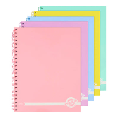 Premto Pastel A4 Wiro Notebook - 200 Pages - Pink Sherbet