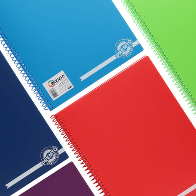 Premto A4 Spiral Notebook PP - 160 Pages - Printer Blue