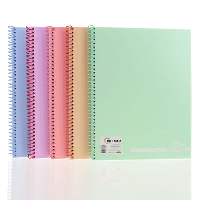 Premto Pastel A4 Spiral Notebook PP - 160 Pages - Wild Orchid