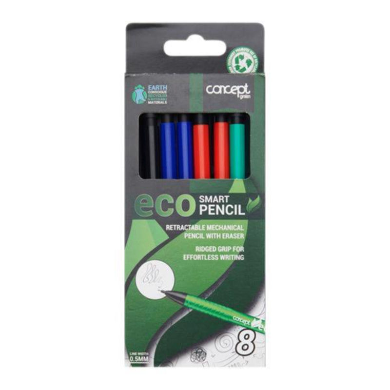 concept-green-eco-smart-0-5mm-mechanical-pencils-box-of-8|Stationery Superstore UK