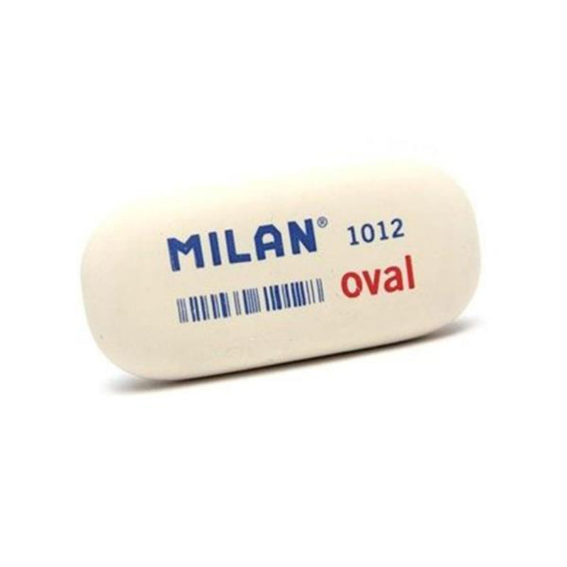 Milan 1012 Oval Eraser - White