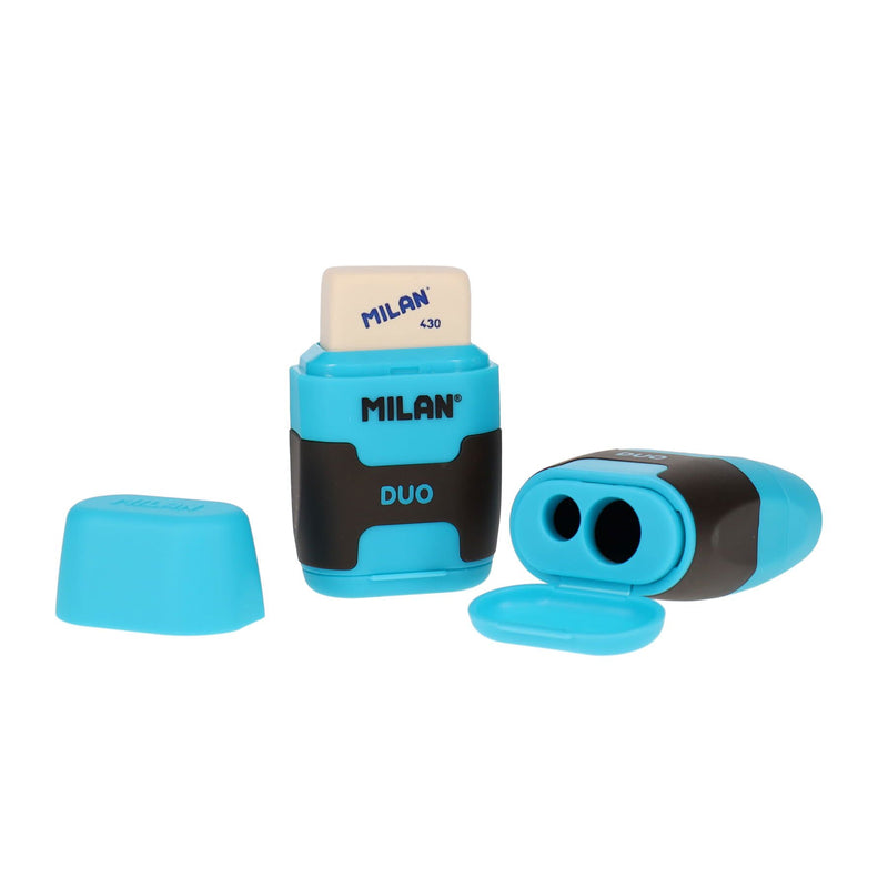 Milan Compact Touch Duo Eraser & Sharpener - Blue